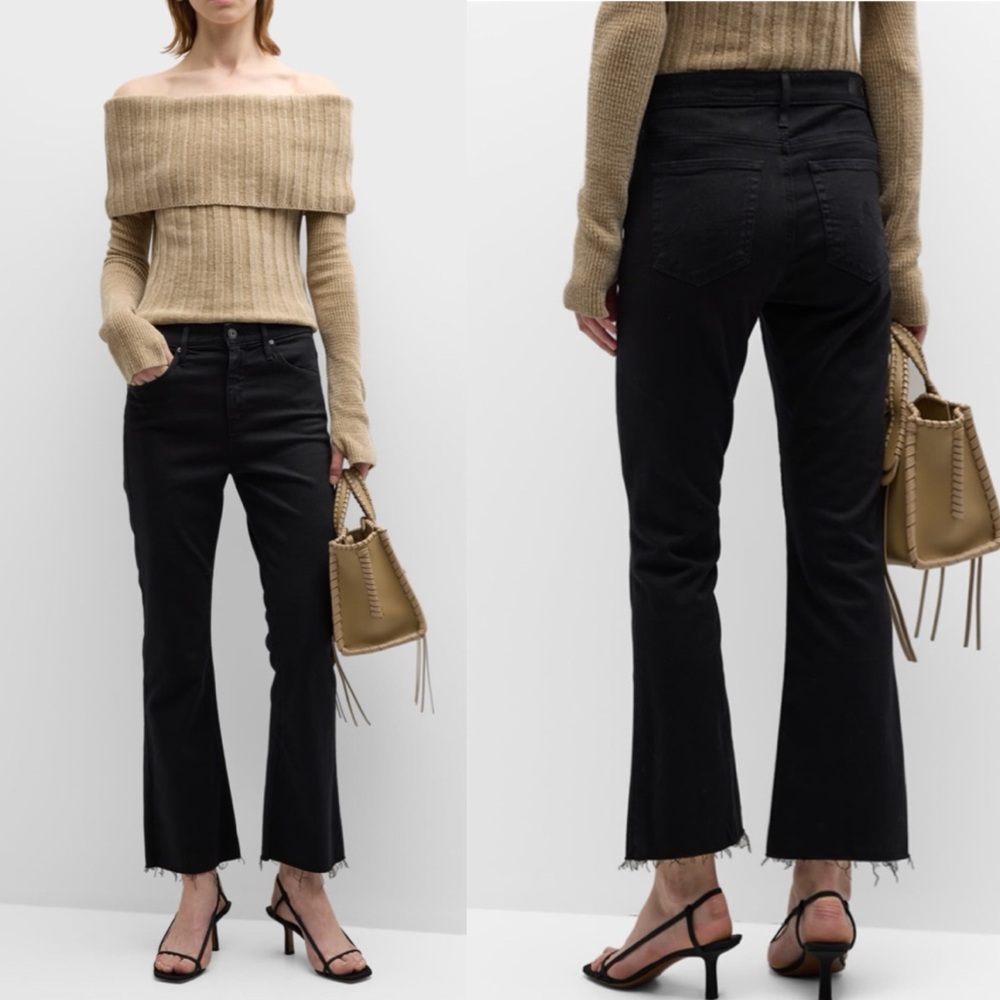 AG Adriano Goldschmied Farrah Boot Crop Jeans in Black 27